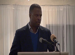 Deputy Premier of Nevis and Minister of Health Hon. Mark Brantley delivering remarks at the Nevis Renal Society’s Annual Gala Memorial Awards Dinner at Occasions on November 15, 2014